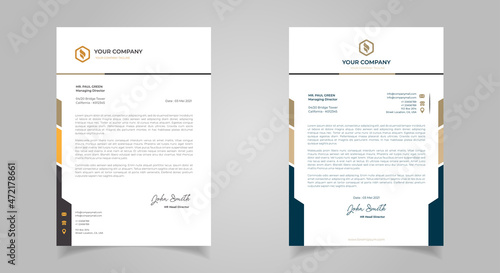 Abstract Letterhead Design Modern Business Letterhead Design Template