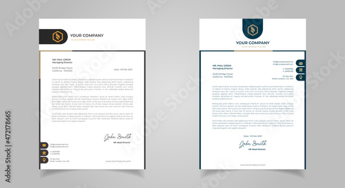 Abstract Letterhead Design Modern Business Letterhead Design Template