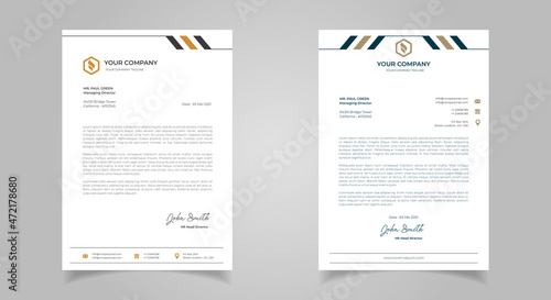Abstract Letterhead Design Modern Business Letterhead Design Template
