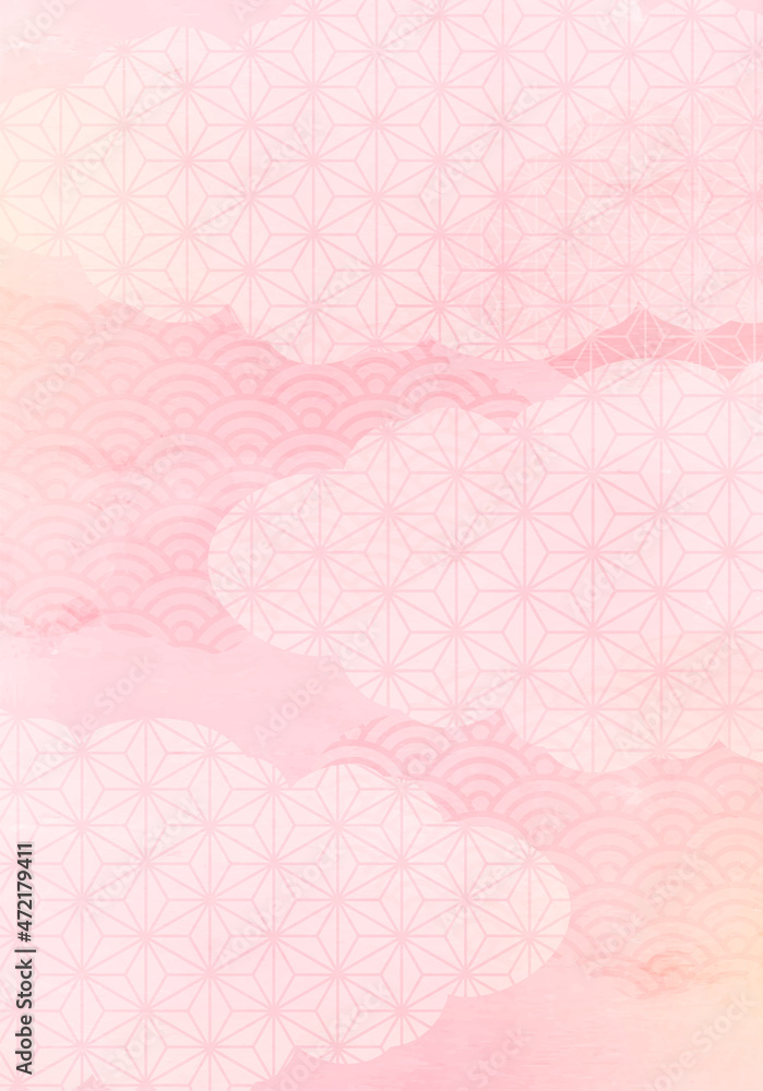 和柄の雲の桜イメージのパステルなベクターイラスト背景 Stock Vector Adobe Stock 和柄の雲の桜イメージのパステルなベクターイラスト背景 Stock Vector Adobe Stock