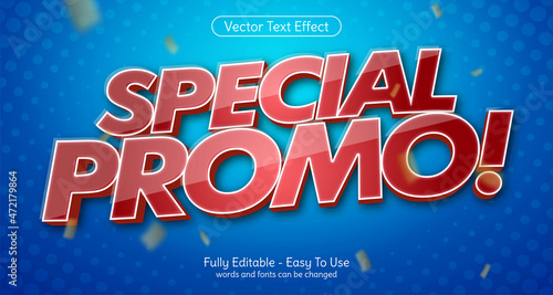 3d style editable text Special promo for promote your business