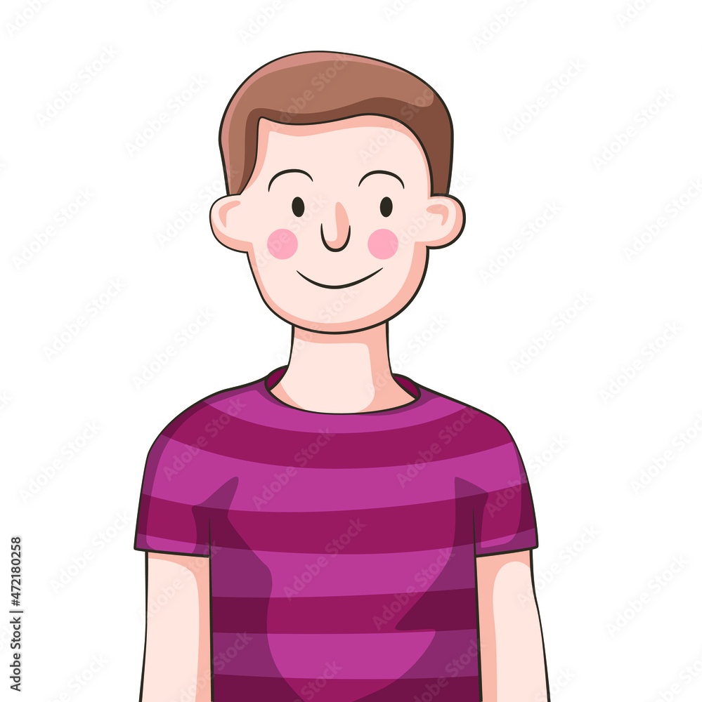 Cute young man in drawing style isolated vector. Person object illustration for your presentation, teaching materials or others as you want. Cute young man in drawing style isolated vector. Person object illustration for your presentation, teaching materials or others as you want.