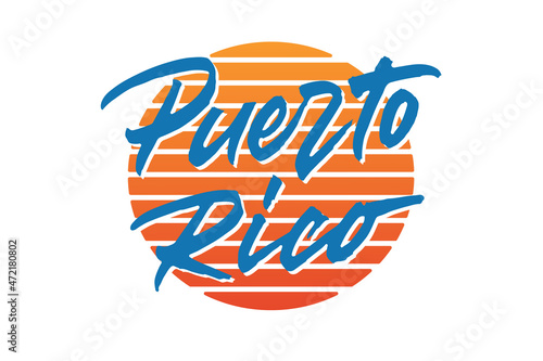 Puerto Rico lettering design
