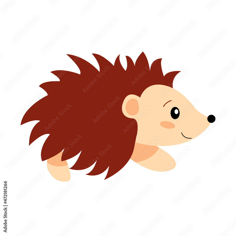 Cute hedgehog character, illustration for kids in cartoon style. Vector illustration. Cute hedgehog character, illustration for kids in cartoon style. Vector illustration.
