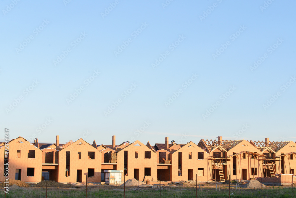 Newly built homes in a residential estate