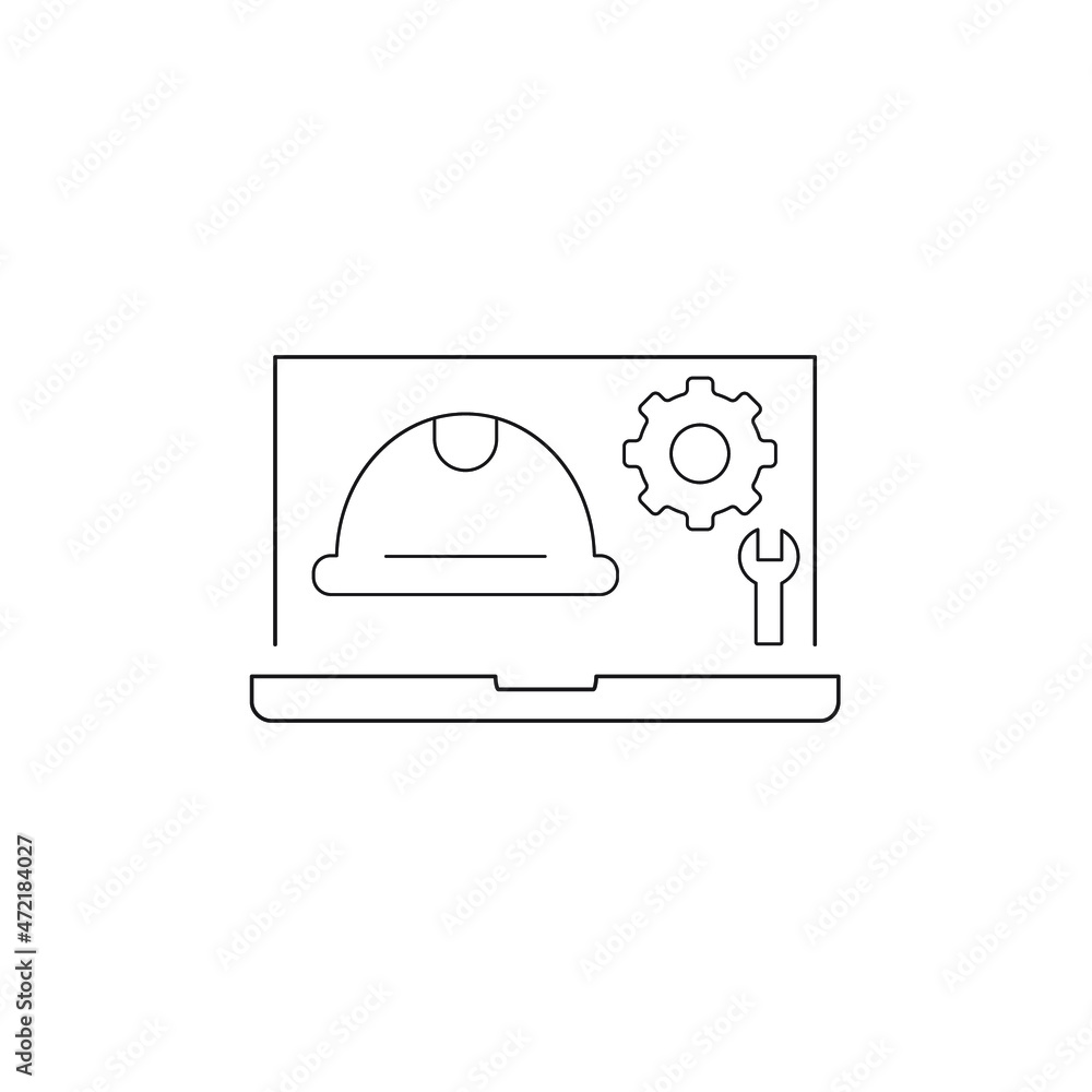 Fototapeta premium Construction worker icons symbol vector elements for infographic web