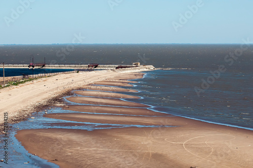 Sand dunes by the sea. Taganrog Bay. photo