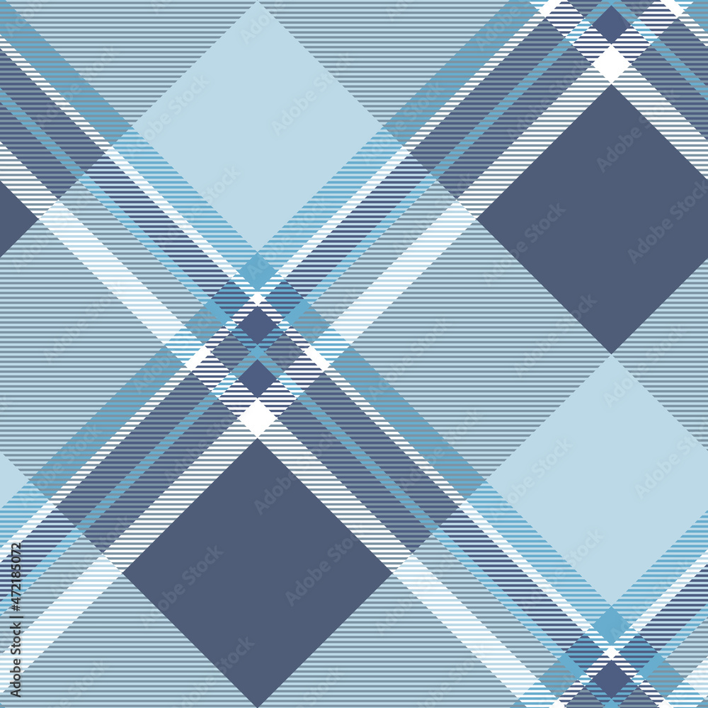 custom made wallpaper toronto digitalSeamless plaid pattern in dusty navy, light blue and white. All over diagonal repeat.