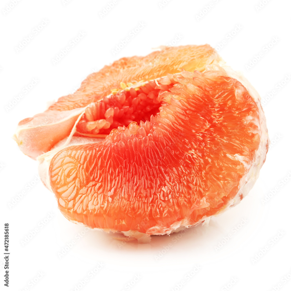 red grapefruit isolated on white background red grapefruit isolated on white background