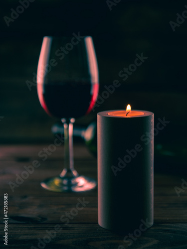 Wine and candle
