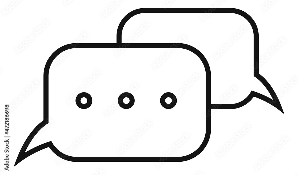 Chat message bubbles with three dots. Dialog icon Chat message bubbles with three dots. Dialog icon