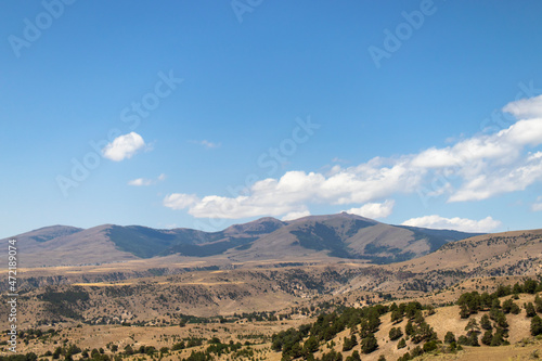 landscape with mountains and sky