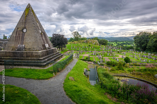 Ancient and monumental cemetery at Stirling Castle, Scotland.