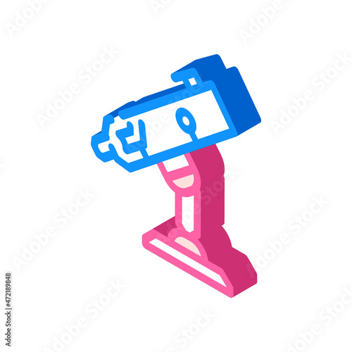 telescope equipment isometric icon vector. telescope equipment sign. isolated symbol illustration