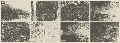 Cement wall texture grunge set. Cement, concrete, plaster wall. Vintage grunge vector backgrounds. Rough grungy textures collection.