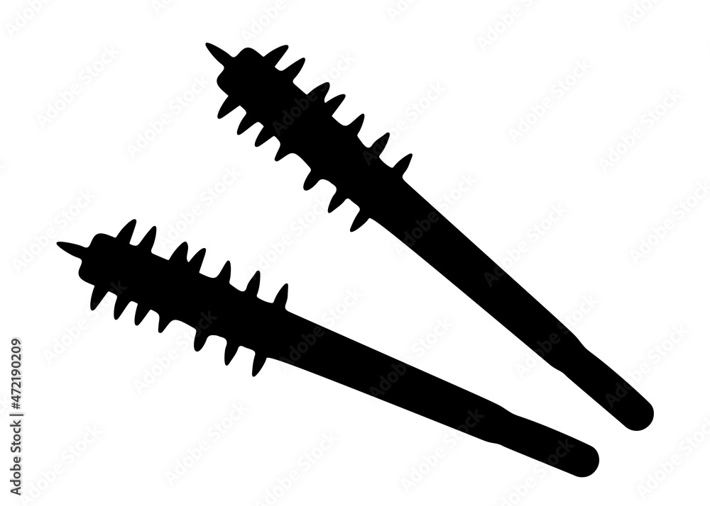 Bat with thorns included. Vector image. Bat with thorns included. Vector image.