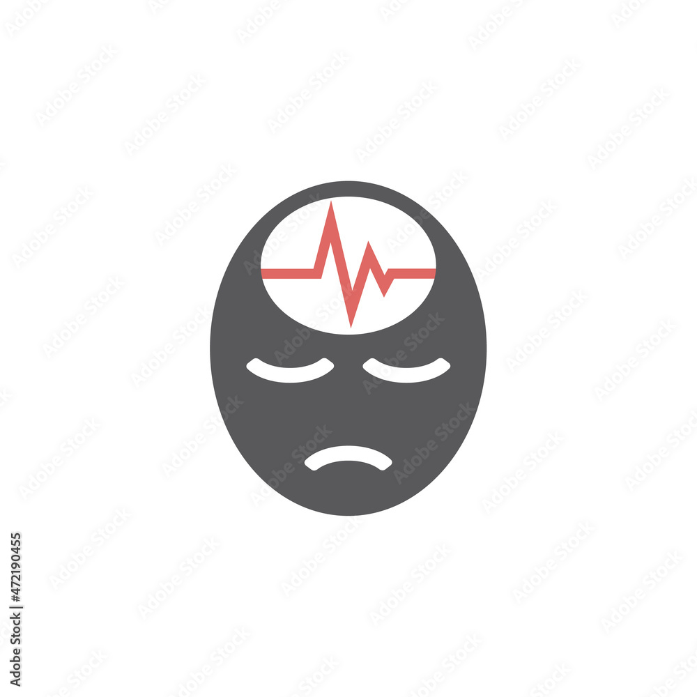 Headache sign. Vector icon for web graphic. Headache sign. Vector icon for web graphic.