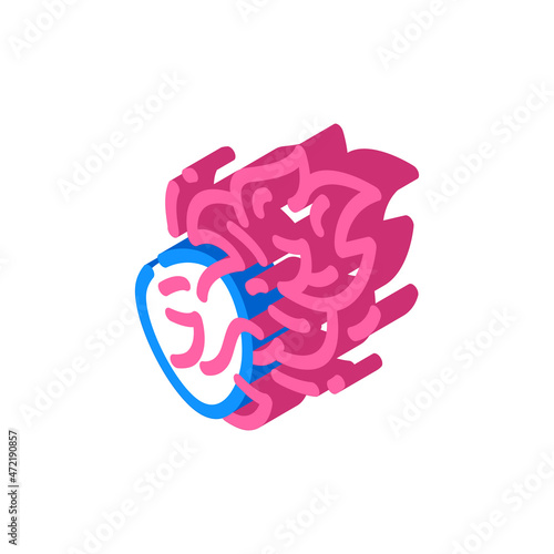 bolide burning isometric icon vector. bolide burning sign. isolated symbol illustration