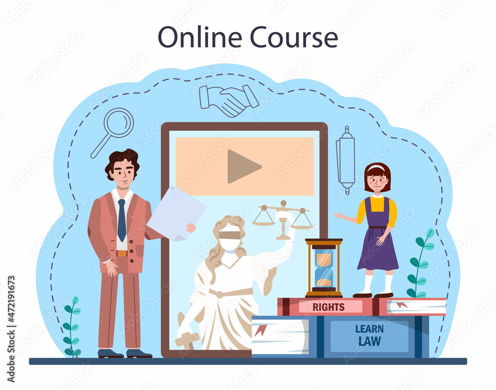 Law class online service or platform. Punishment and judgement education Law class online service or platform. Punishment and judgement education