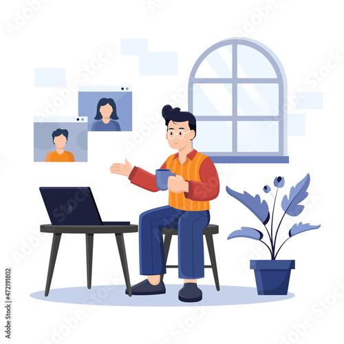 Online classes via webinar. Work from home