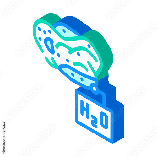 water search isometric icon vector. water search sign. isolated symbol illustration