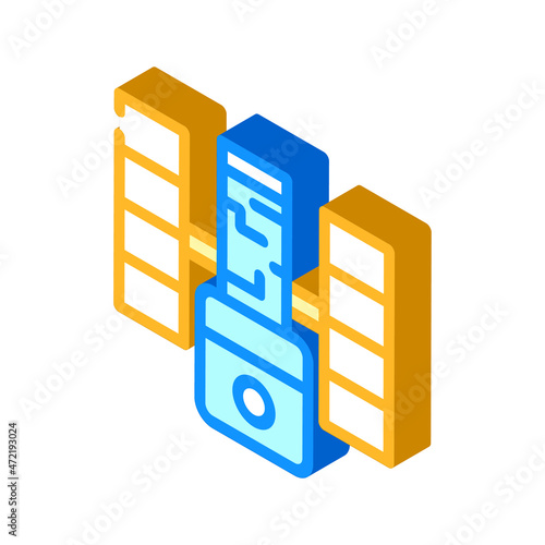 hubble telescope isometric icon vector. hubble telescope sign. isolated symbol illustration