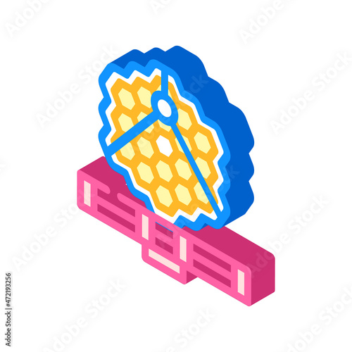 james webb space telescope isometric icon vector. james webb space telescope sign. isolated symbol illustration