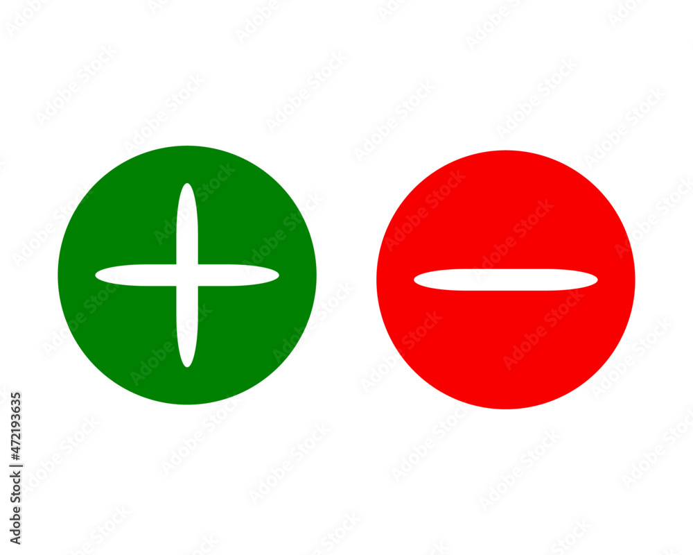 plus and minus signs icons plus and minus signs icons