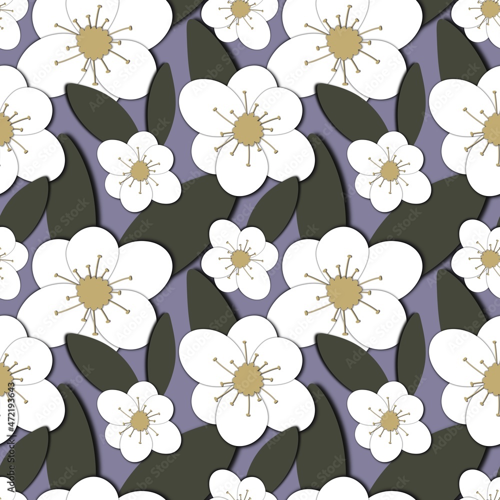 Simple floral seamless pattern with flowers for fabrics and cards and linens and kids and wrapping paper Simple floral seamless pattern with flowers for fabrics and cards and linens and kids and wrapping paper