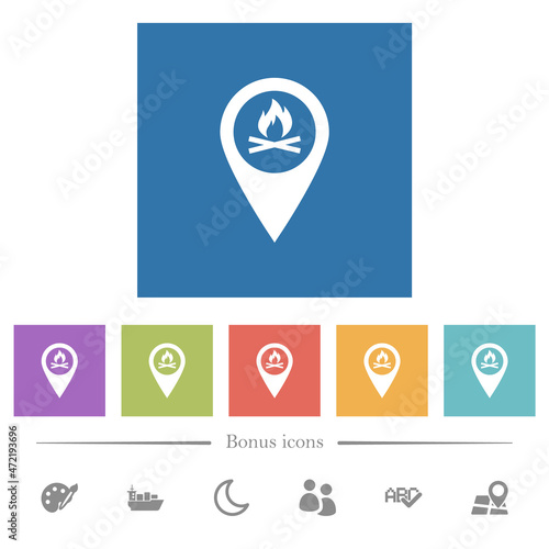Camp GPS map location flat white icons in square backgrounds Free Download Camp GPS map location flat white icons in square backgrounds - GFXLoad