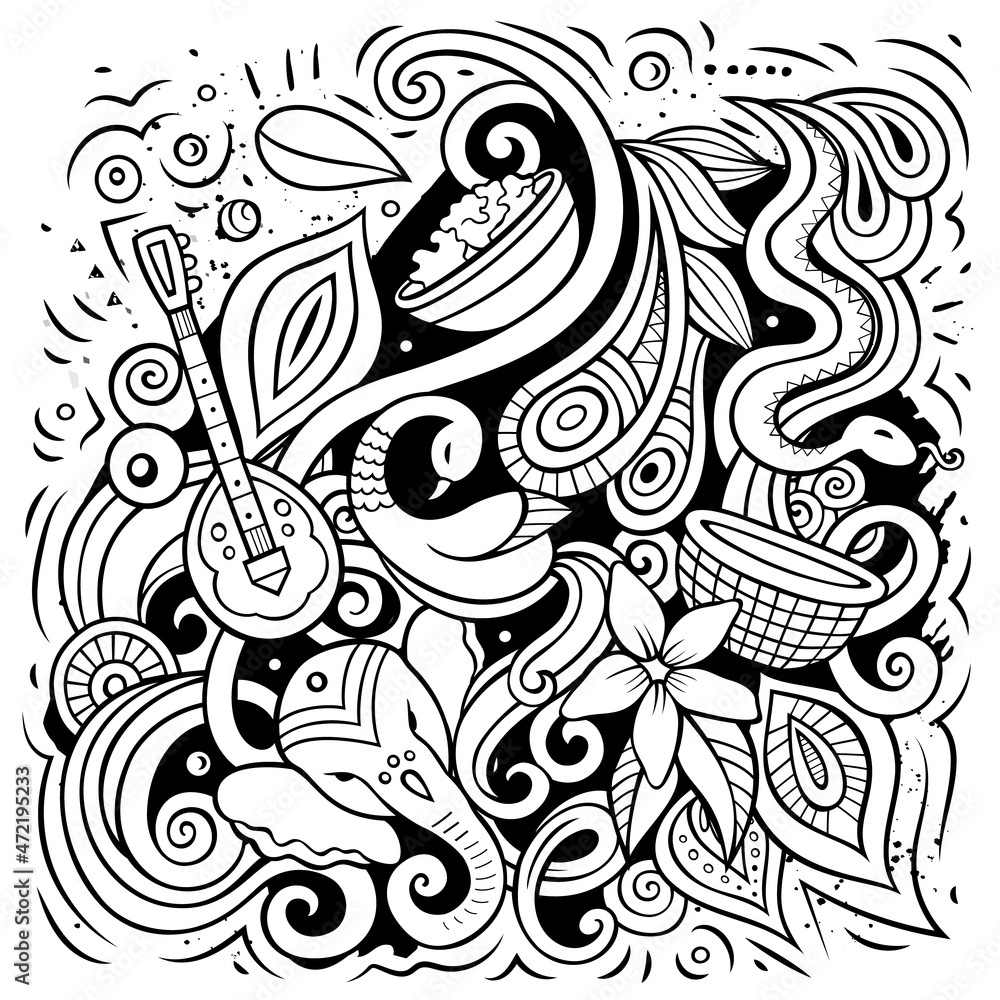 India cartoon vector doodle illustration India cartoon vector doodle illustration
