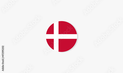 denmark flag circle design vector on white background. Free Download denmark flag circle design vector on white background. - GFXLoad