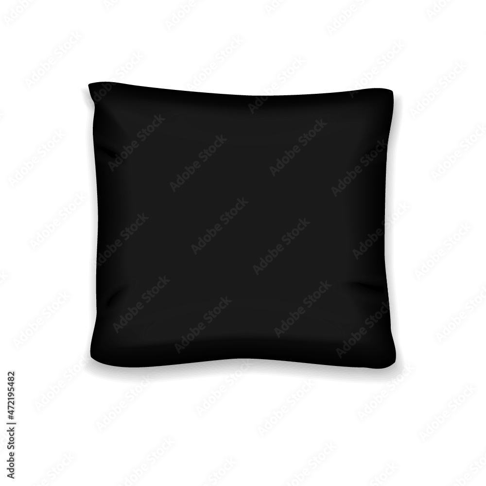Black Pillow isolated on a white background Black Pillow isolated on a white background