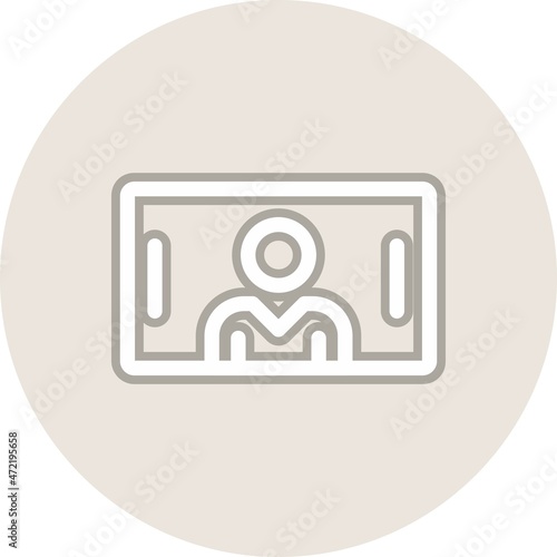 Live News Line Circle Vector Icon Design