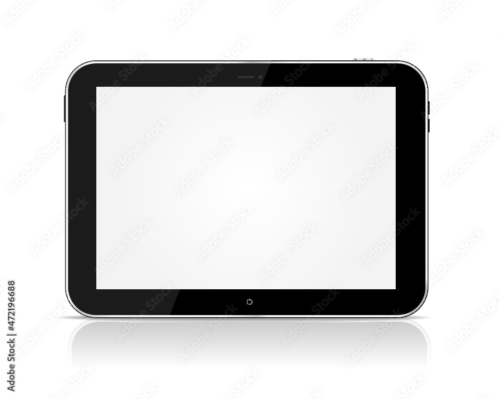 Black Tablet Computer isolated on a white background Black Tablet Computer isolated on a white background