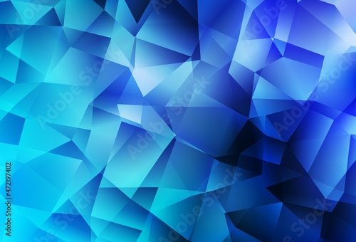 Light BLUE vector low poly layout. © smaria2015