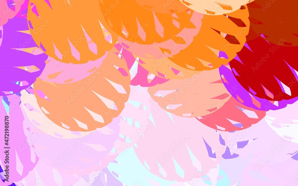 Fototapeta premium Light Blue, Yellow vector template with chaotic shapes.