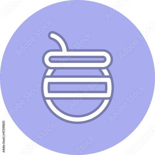 Mate Line Circle Vector Icon Design