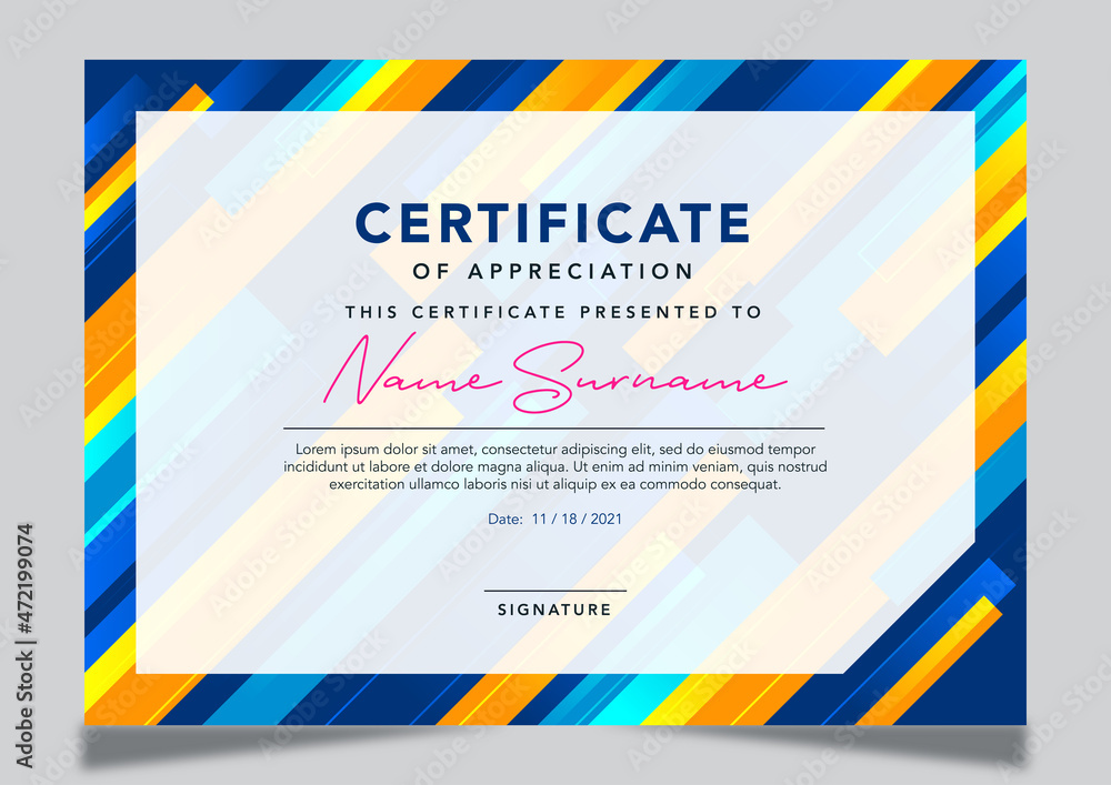 Elegant certificate of appreciation template Elegant certificate of appreciation template