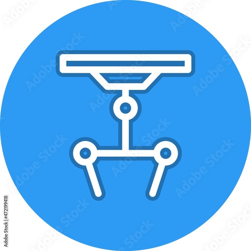 Robotic Line Circle Vector Icon Design