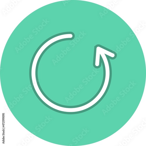 Redo Line Circle Vector Icon Design