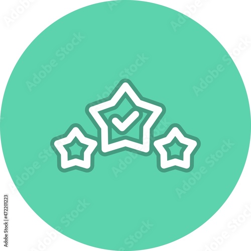 Quality Control Line Circle Vector Icon Design