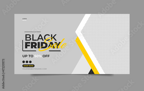 Black friday social media and web banner template