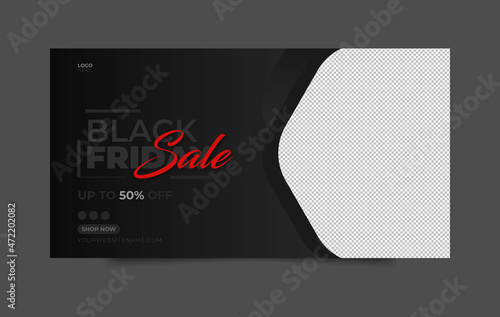 Black friday social media and web banner template