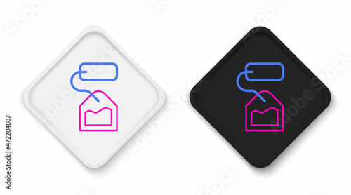 Line Tea bag icon isolated on white background. Colorful outline concept. Vector