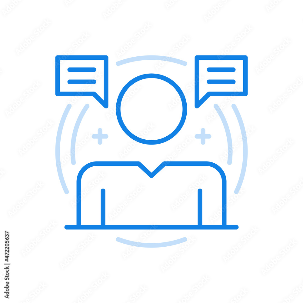 Latest business news icon vector information broadcast with character announcer summaries Latest business news icon vector information broadcast with character announcer summaries