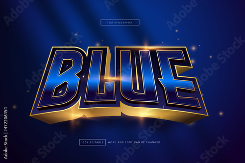 Blue Text Effect editable
