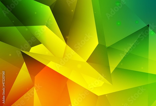 Light Green, Yellow vector Abstract illustration with colored bubbles in nature style.