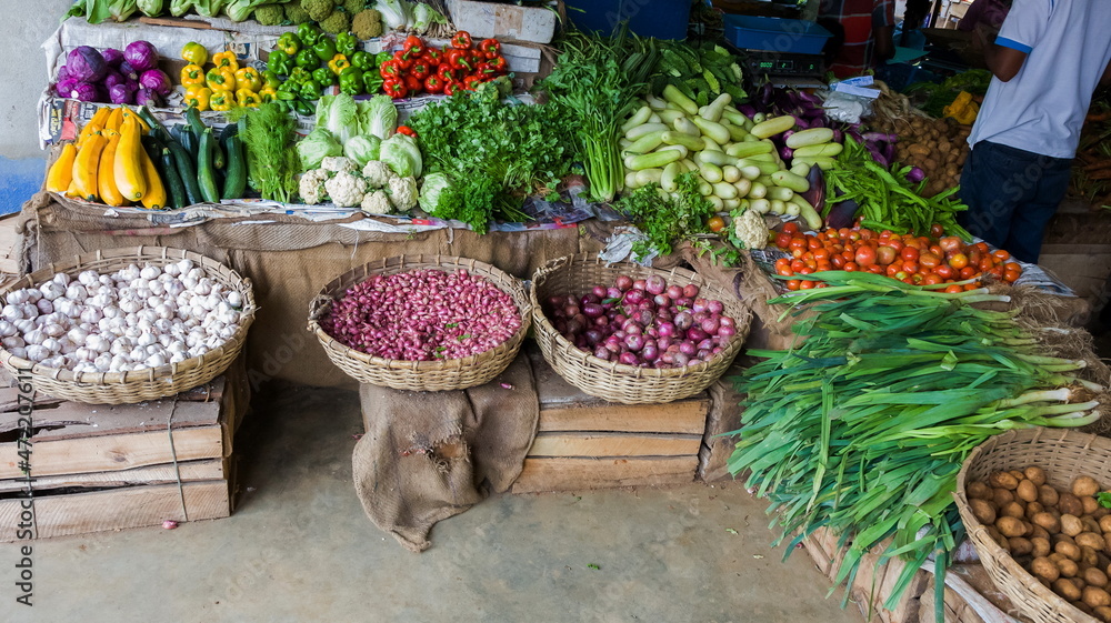 Vegetables at the market in Hikkaduwa, Sri Lanka