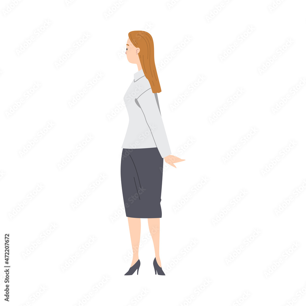 Standing Woman as Medical Doctor or Physician Working at Hospital Vector Illustration Standing Woman as Medical Doctor or Physician Working at Hospital Vector Illustration